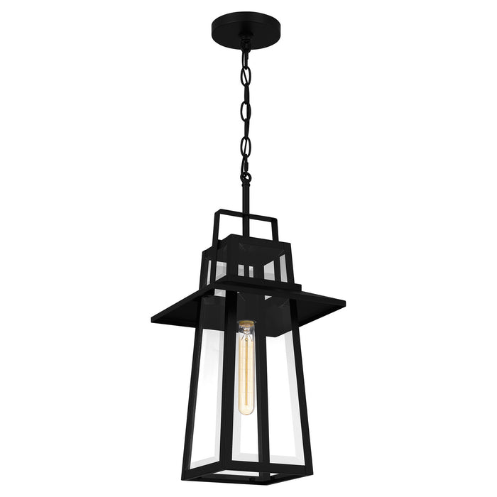 Quoizel DEV1910MBK One Light Outdoor Hanging Lantern, Matte Black