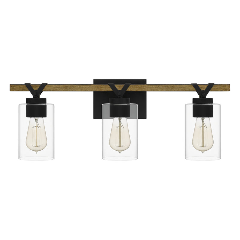 Quoizel DEVN8624MBK Three Light Bath, Matte Black