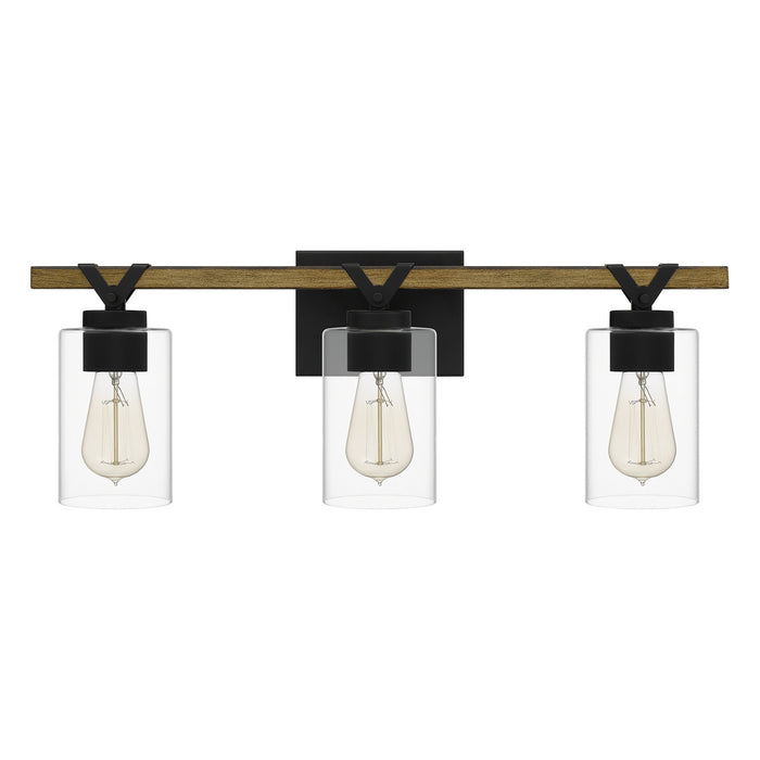 Quoizel DEVN8624MBK Three Light Bath, Matte Black