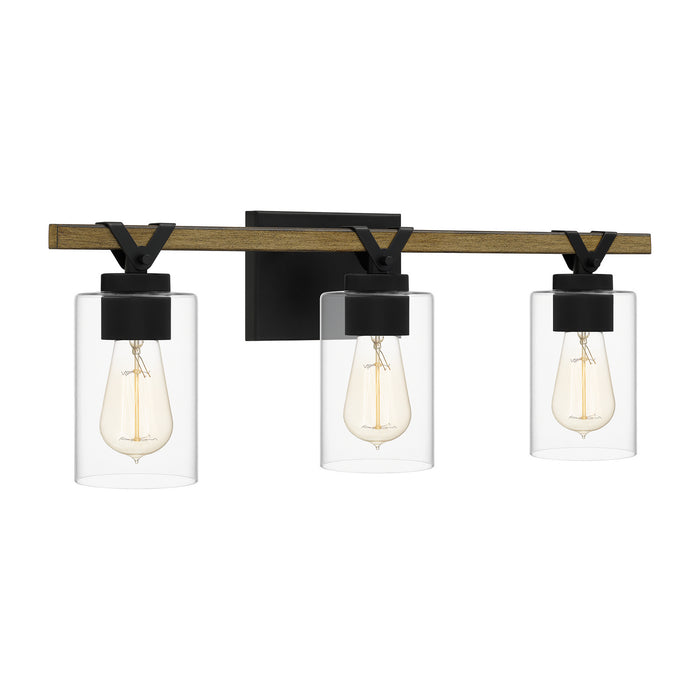 Quoizel DEVN8624MBK Three Light Bath, Matte Black