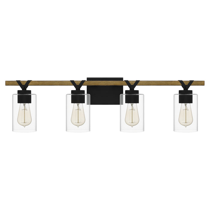 Quoizel DEVN8632MBK Four Light Bath, Matte Black