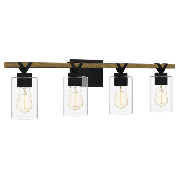 Quoizel DEVN8632MBK Four Light Bath, Matte Black