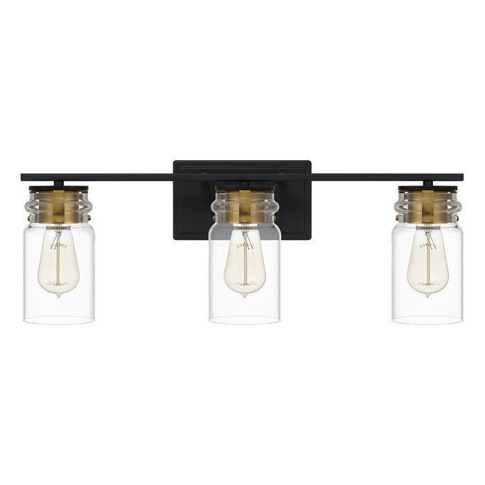 Quoizel KEE8624MBK Three Light Bath, Matte Black