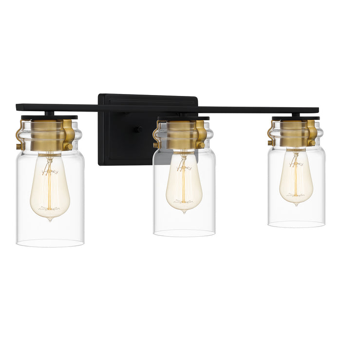 Quoizel KEE8624MBK Three Light Bath, Matte Black