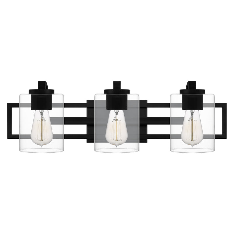 Quoizel LANS8624MBK Three Light Bath, Matte Black
