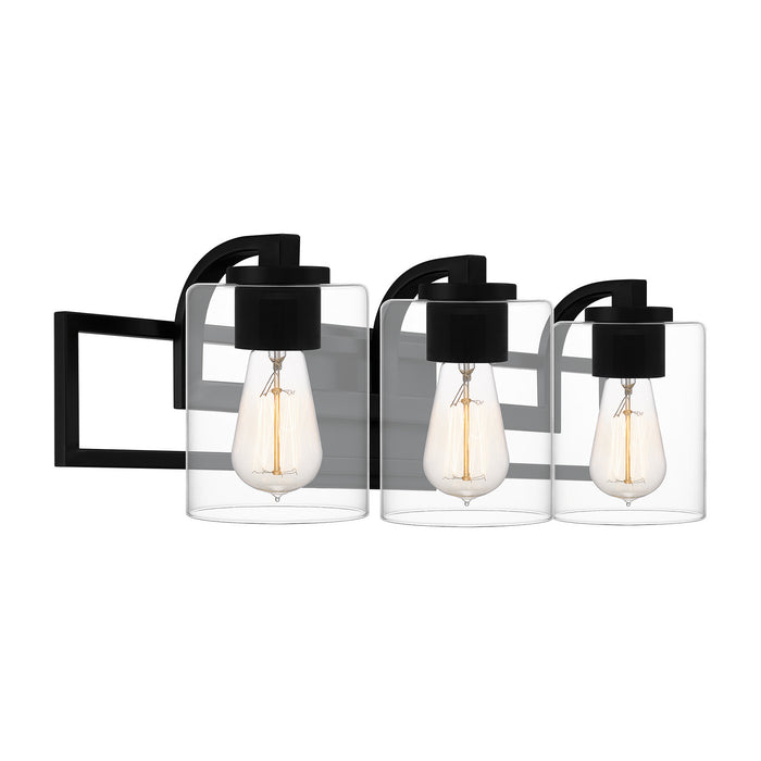 Quoizel LANS8624MBK Three Light Bath, Matte Black