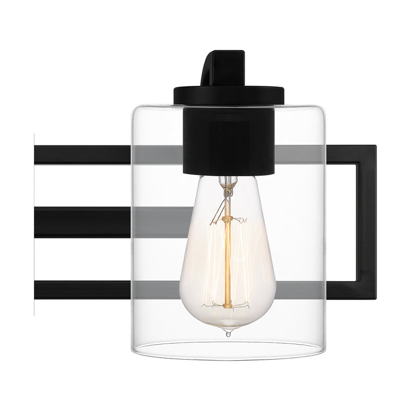 Quoizel LANS8624MBK Three Light Bath, Matte Black