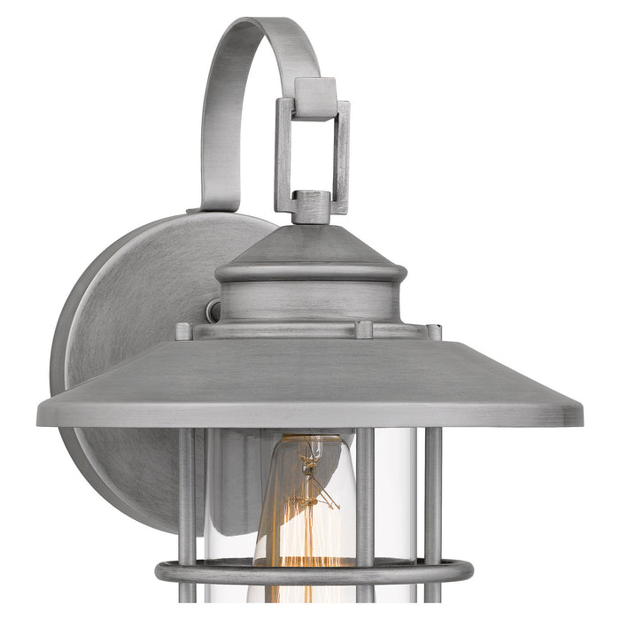 Quoizel LOM8409ABA One Light Outdoor Wall Mount, Antique Brushed Aluminum