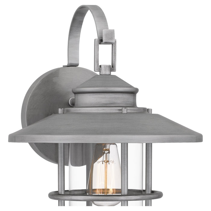 Quoizel LOM8411ABA One Light Outdoor Wall Mount, Antique Brushed Aluminum