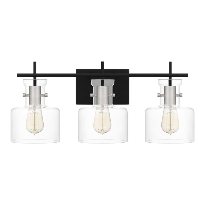Quoizel PEN8622MBK Three Light Bath, Matte Black
