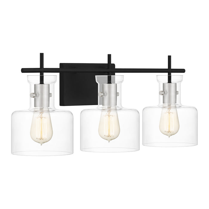 Quoizel PEN8622MBK Three Light Bath, Matte Black