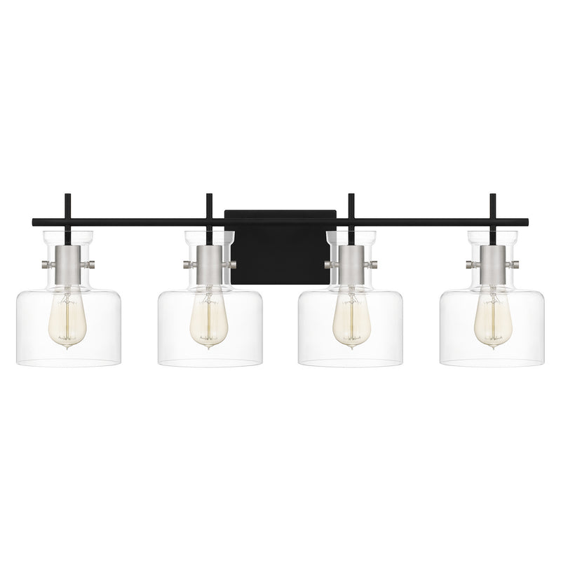 Quoizel PEN8630MBK Four Light Bath, Matte Black