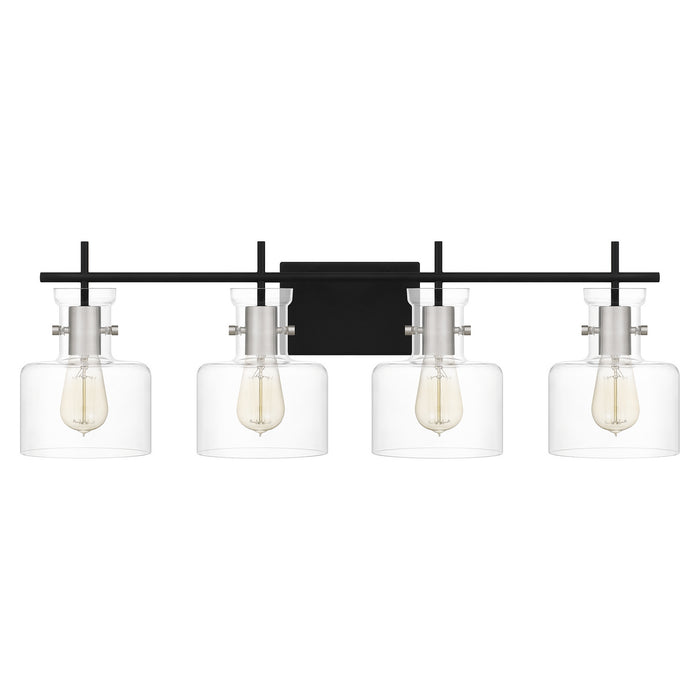 Quoizel PEN8630MBK Four Light Bath, Matte Black