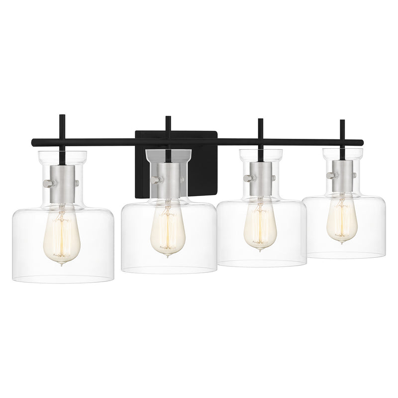 Quoizel PEN8630MBK Four Light Bath, Matte Black