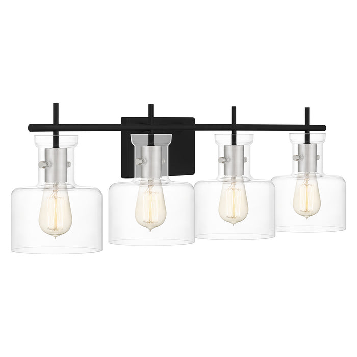 Quoizel PEN8630MBK Four Light Bath, Matte Black