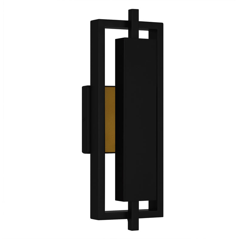 Quoizel PNT8306MBK LED Outdoor Wall Lantern, Matte Black