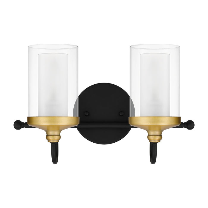 Quoizel ROW8615MBK Two Light Bath, Matte Black