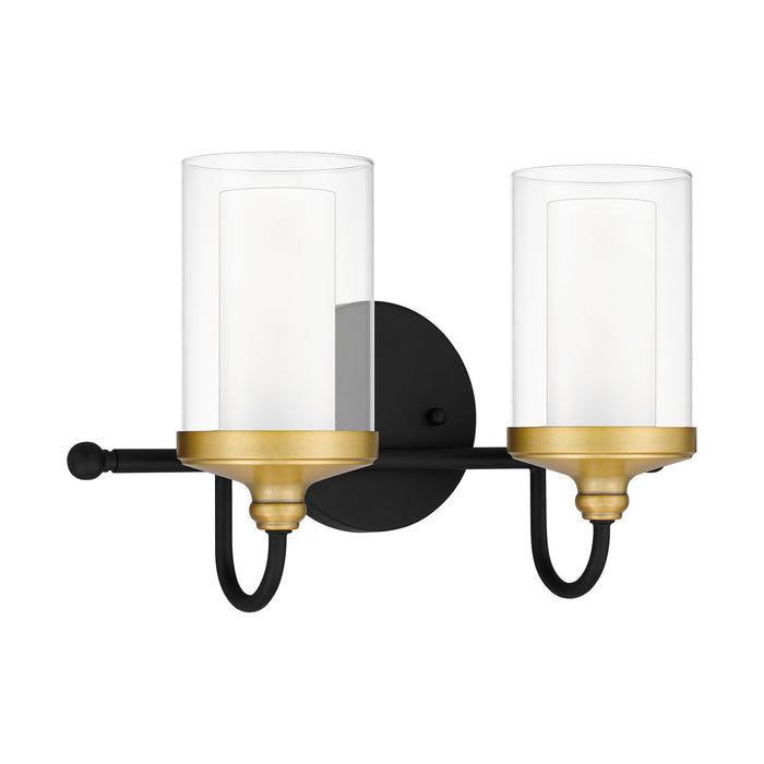 Quoizel ROW8615MBK Two Light Bath, Matte Black