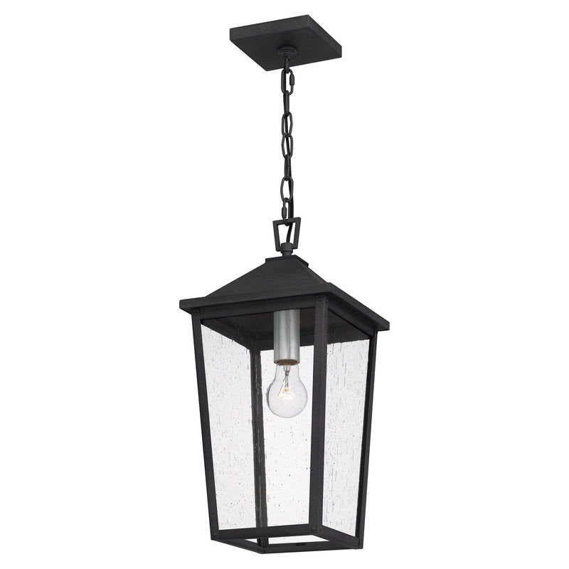 Quoizel STNL1909MB One Light Outdoor Hanging Lantern, Mottled Black