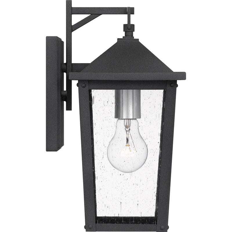 Quoizel STNL8407MB One Light Outdoor Wall Mount, Mottled Black