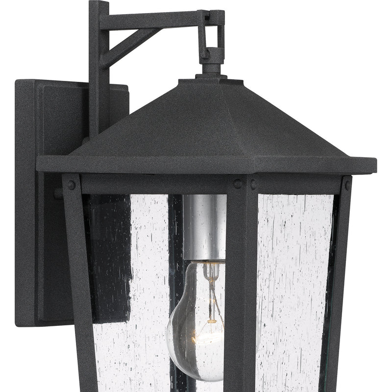 Quoizel STNL8407MB One Light Outdoor Wall Mount, Mottled Black