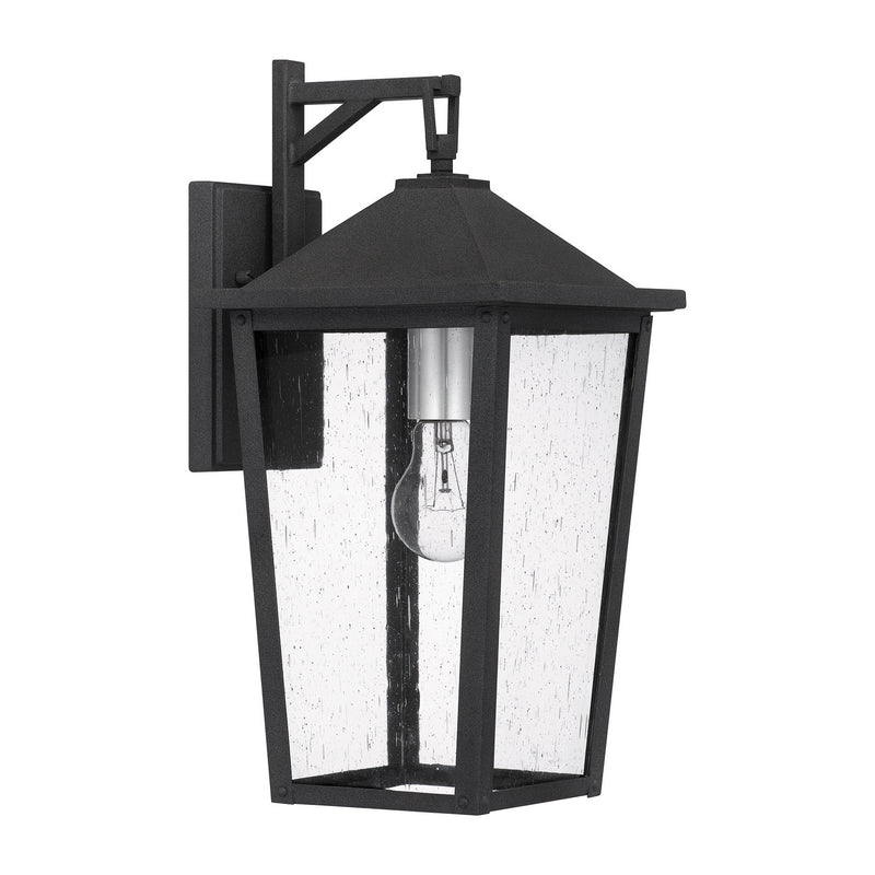 Quoizel STNL8408MB One Light Outdoor Wall Mount, Mottled Black