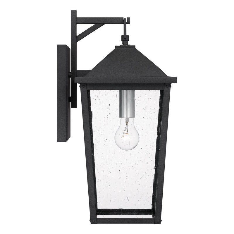 Quoizel STNL8409MB One Light Outdoor Wall Mount, Mottled Black