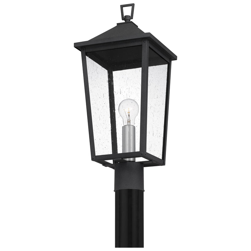 Quoizel STNL9009MB One Light Outdoor Post Mount, Mottled Black