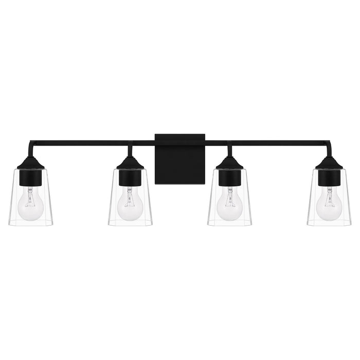 Quoizel THO8631MBK Four Light Bath, Matte Black