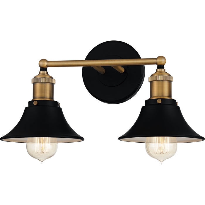 Quoizel TRF8615MBK Two Light Bath, Matte Black