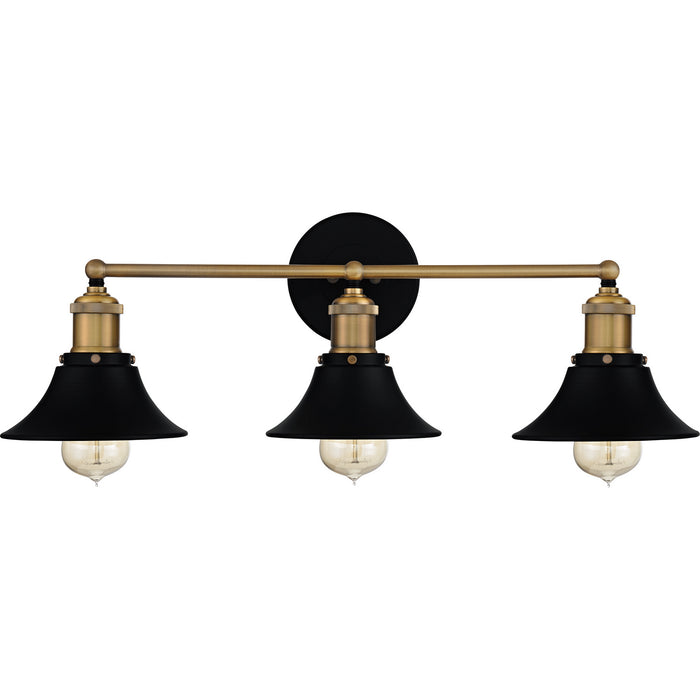 Quoizel TRF8624MBK Three Light Bath, Matte Black