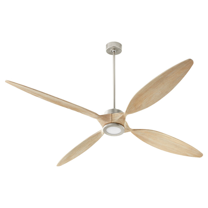 Quorum 28804-65 80" Ceiling Fan, Satin Nickel