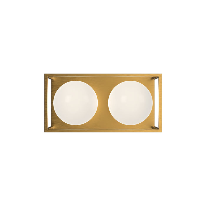 Alora VL519213AGOP Two Light Bathroom Fixtures, Aged Gold/Opal Matte Glass