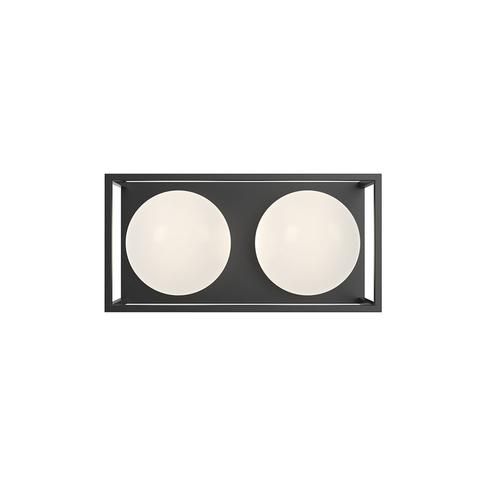 Alora VL519213MBOP Two Light Bathroom Fixtures, Matte Black/Opal Matte Glass