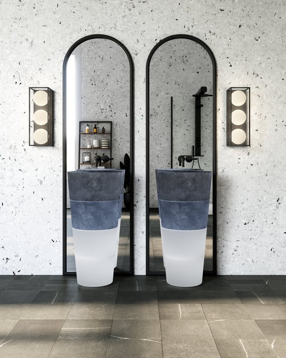 Alora VL519319MBOP Three Light Bathroom Fixtures, Matte Black/Opal Matte Glass