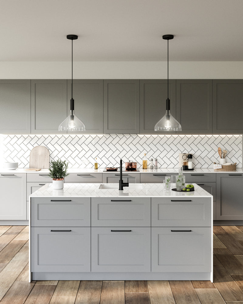 Alora PD532312MBCL One Light Pendant, Clear Glass/Matte Black