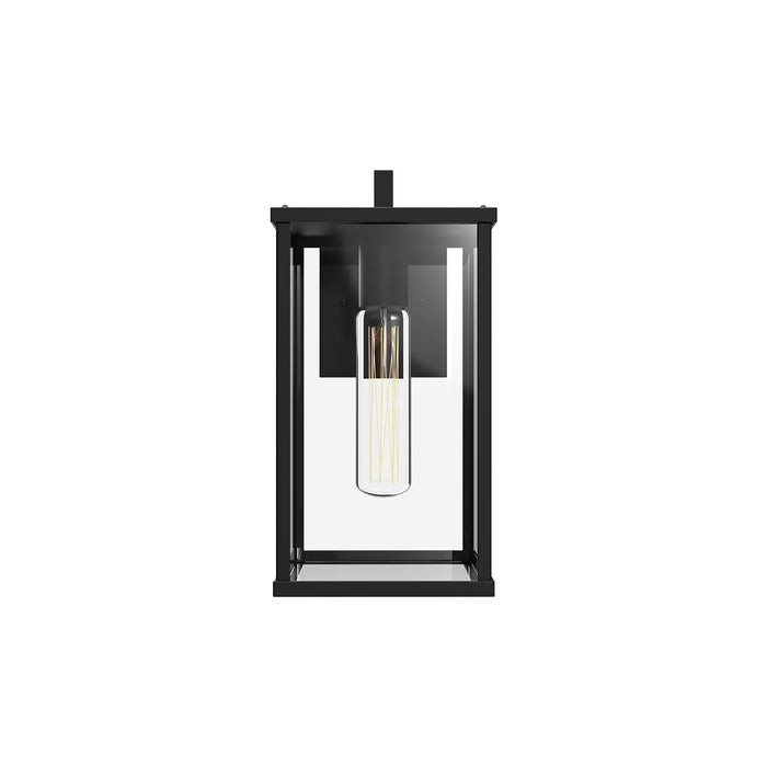 Alora EW652505BKCL One Light Exterior Wall Mount, Clear Glass/Textured Black