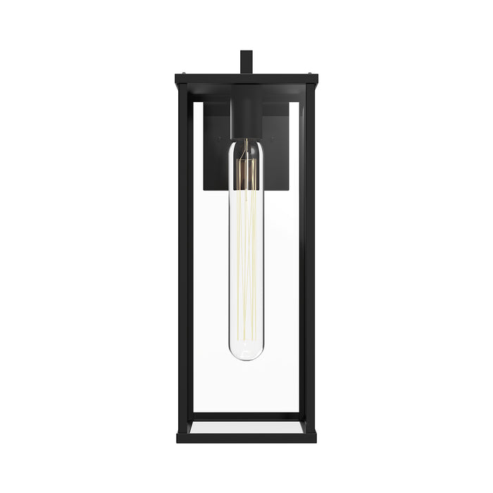 Alora EW652707BKCL One Light Exterior Wall Mount, Clear Glass/Textured Black