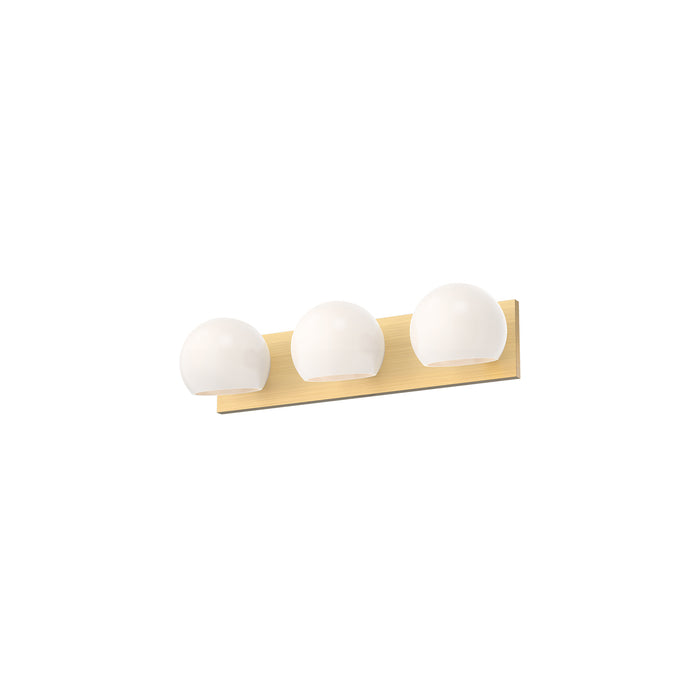 Alora VL548322BGOP Three Light Bathroom Fixtures, Brushed Gold/Opal Matte Glass
