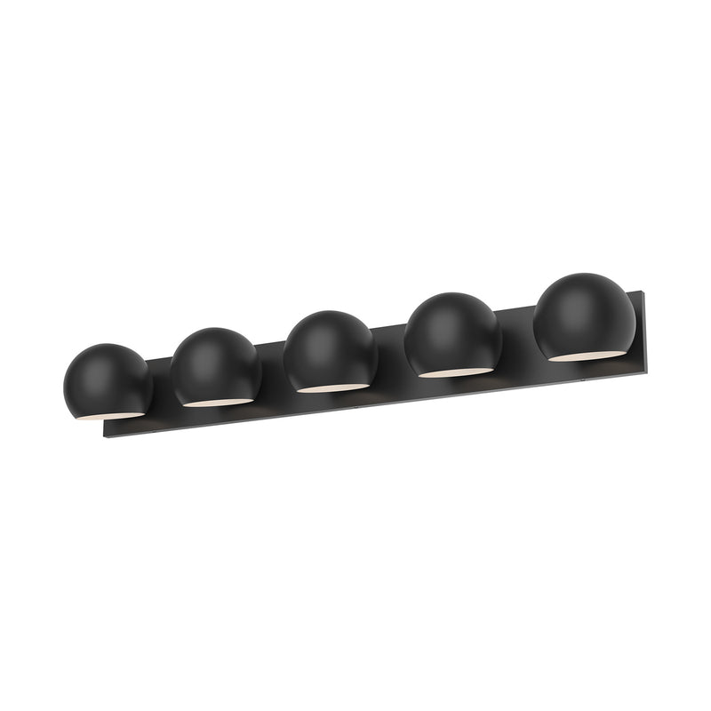Alora VL648540MB Five Light Bathroom Fixtures, Matte Black