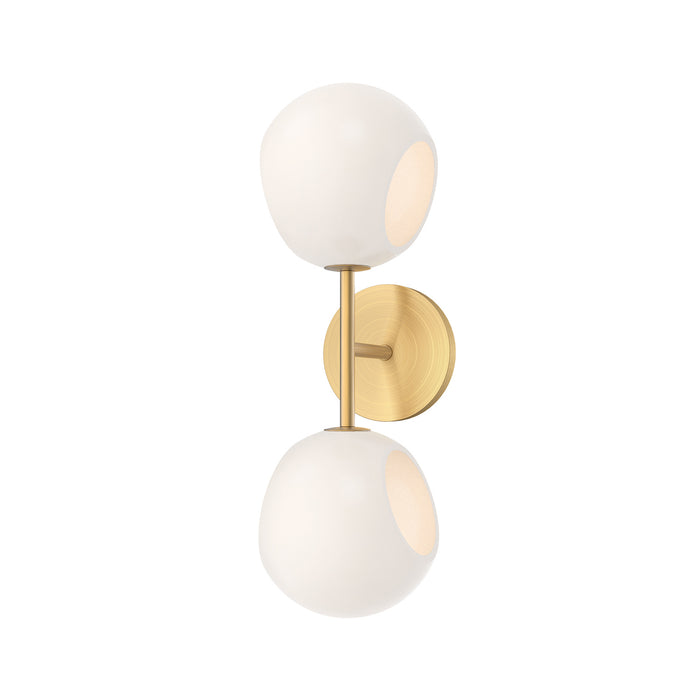 Alora WV548217BGOP Two Light Vanity, Brushed Gold/Opal Matte Glass