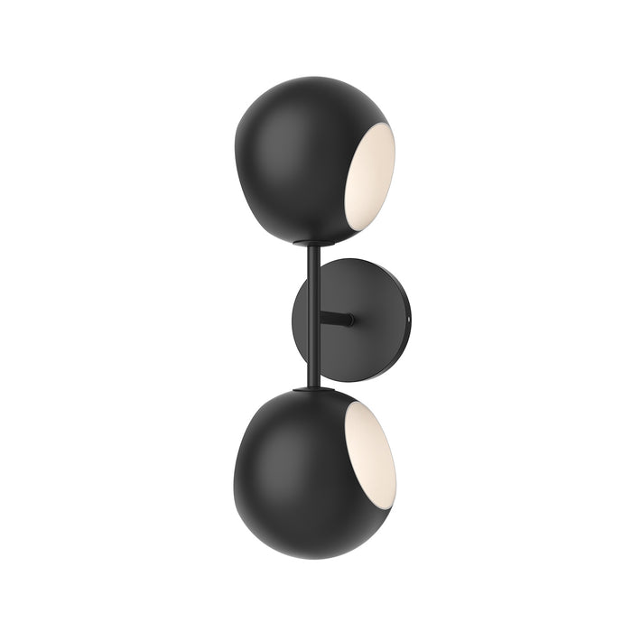 Alora WV648217MB Two Light Vanity, Matte Black