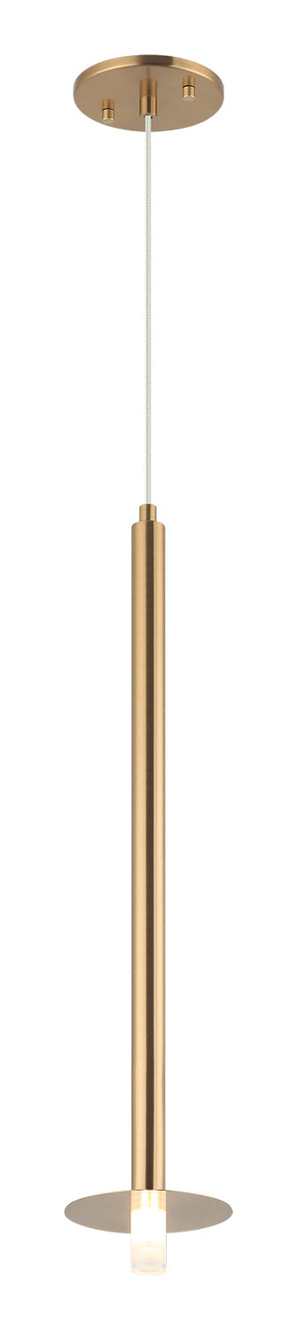 Matteo Lighting C63101AG One Light Pendant, Aged Gold Brass