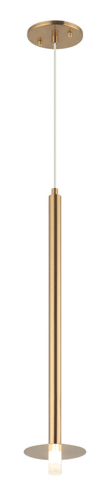 Matteo Lighting C63101AG One Light Pendant, Aged Gold Brass
