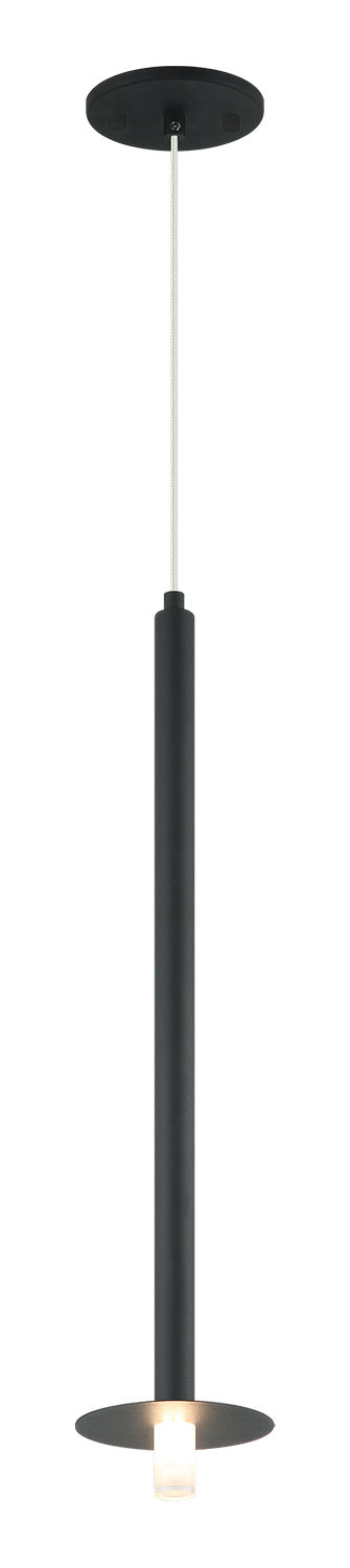 Matteo Lighting C63101MB One Light Pendant, Matte Black