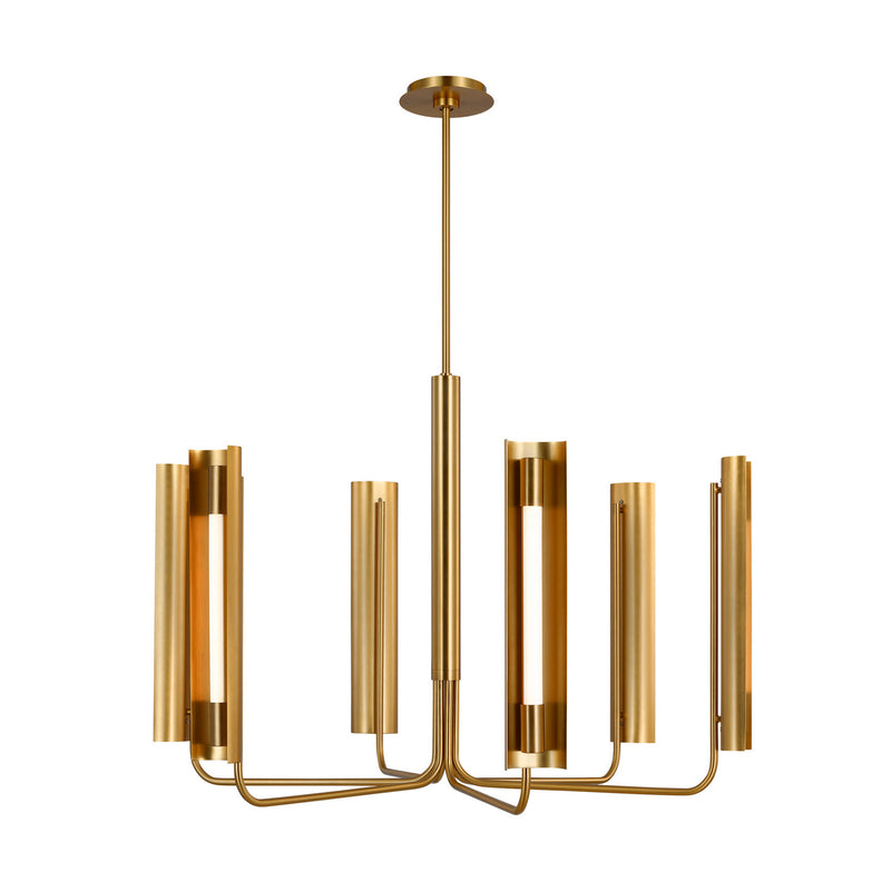 Visual Comfort Studio KC1076BBS LED Chandelier, Burnished Brass