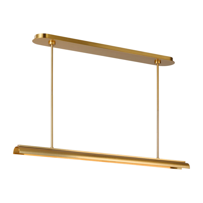 Visual Comfort Studio KC1091BBS LED Linear Chandelier, Burnished Brass