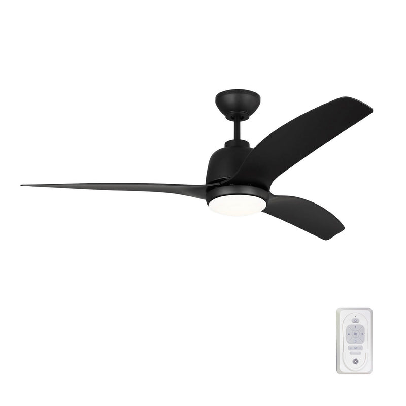 Visual Comfort Fan 3AVLCR54MBKD 54" Ceiling Fan, Midnight Black