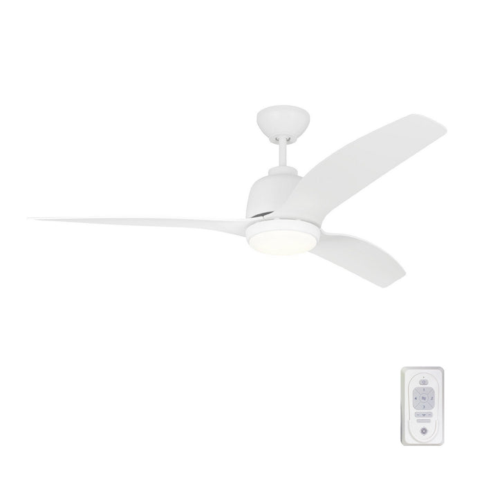 Visual Comfort Fan 3AVLCR54RZWD 54" Ceiling Fan, Matte White