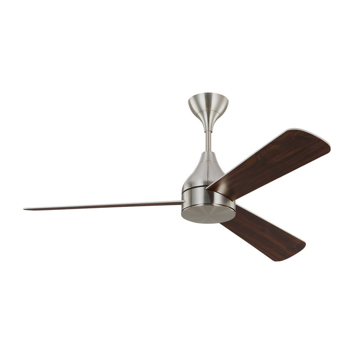 Visual Comfort Fan 3STMSM52BSD 52" Ceiling Fan, Brushed Steel